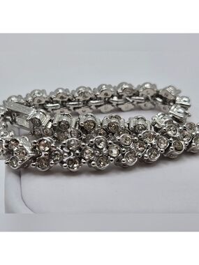 ✨2/$10✨ Elegant Wedding Dainty Tennis Bracelet – Rhinestone Chain, Stackable, 7"